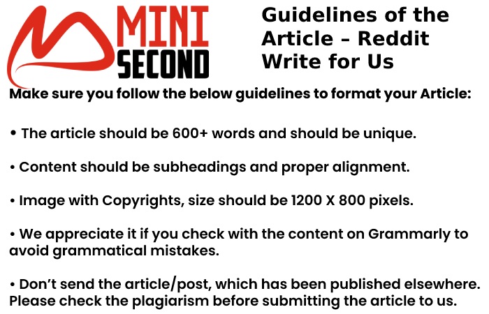 Guidelines of the Article – Reddit Write Write For Us