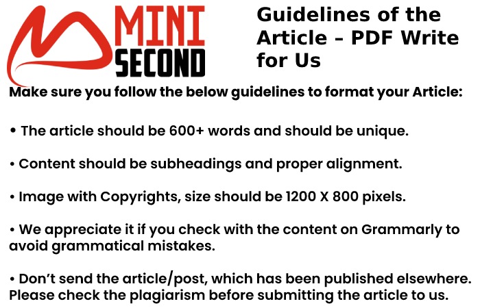 Guidelines of the Article – PDF Write For Us