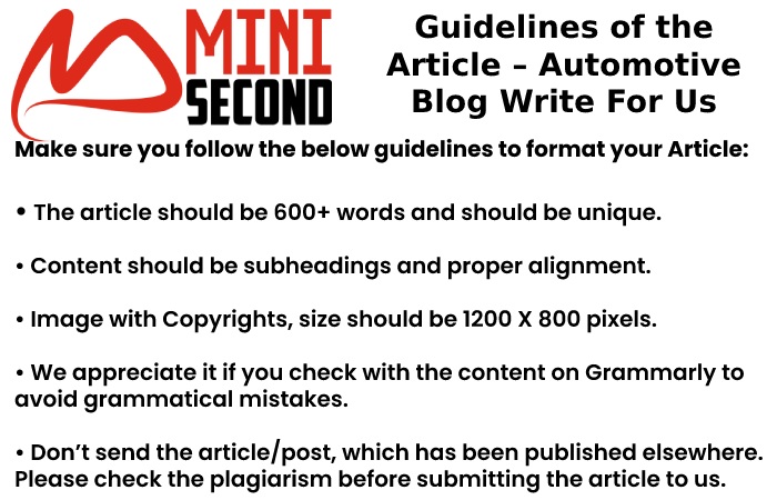 Why Write for Mini Second – Automotive Blog Write For Us