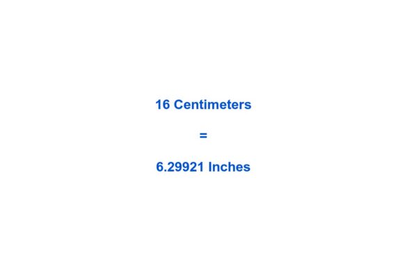 16cm to In